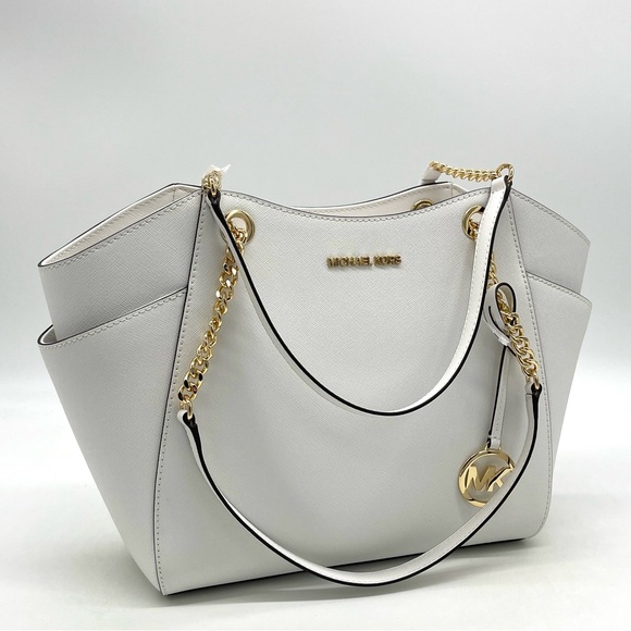 Michael Kors Large Chain Shoulder Tote Bag - Picture 2 of 7